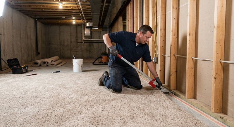 Basement Carpet Stretching in Toms River, NJ