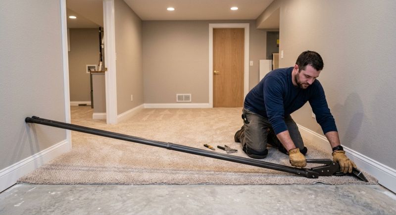Basement Carpet Stretching in Burlington County, NJ