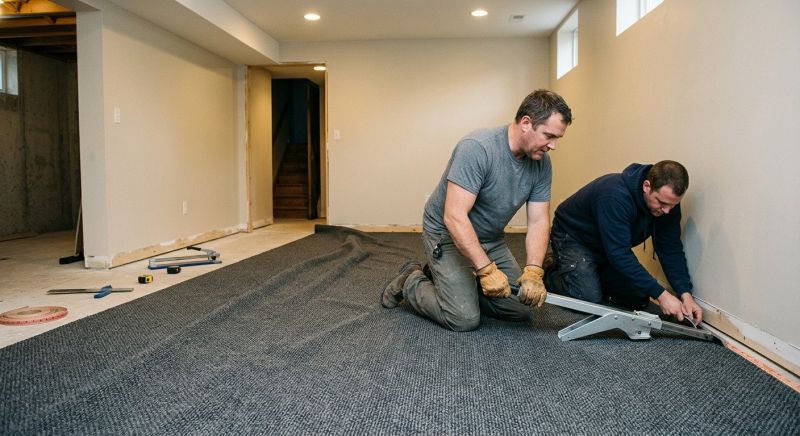 Basement Carpet Stretching in Olathe, KS